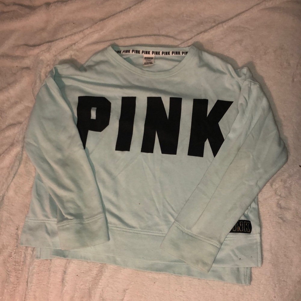 Light teal pink sweater
